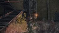 The ladder on the tower leads to the inside of Redmane Castle (Image via FromSoftware Inc.)